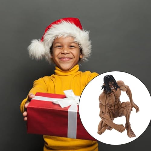 Image of FUNFOB Attact On Titan Eren Yeager Action Figure Height -17cm Collectible for Anime Fans PVC Multicolour | Eren Yeager Beast Mode