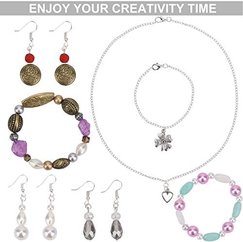 Qpout Jewelry Making Kit, Jewelry Making Supplies Includes Jewelry Beads Charms Findings Pliers Beading Wire for Bracelet, Necklace, Earrings Making, Great Gift for Girls Teens Beginners Women