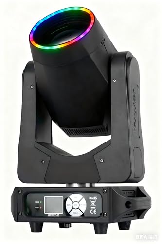 LED 200W Beam Moving Head Light with (6+12+24 combinable Effects),13 Patterns (3 Glass Images)+White Light (1)