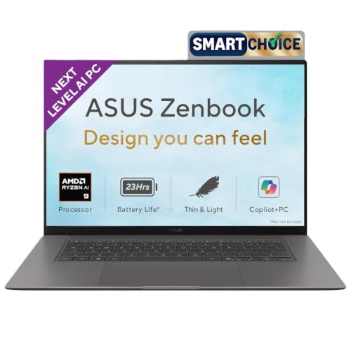ASUS Zenbook S16 (2026),AMD Ryzen AI 9 465,AMD Radeon iGPU,32GB RAM, 1TB SSD,Touch Screen,OLED, 16" (40 cm),Windows 11,M365 Basic(1 Y)* Office 2024,Antrim Gray, 1.50 kg, UM5606GA-SR248WS,Co-Pilot+ PC