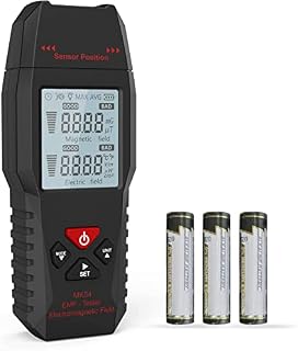 EMF Meter, Electric Field and Magnetic Field Radiation Detector Handheld Digital LCD Electromagnetic Field Meter Use for Measure the Electro-magnetic Generated Machine, Home EMF Inspections, Outdoor