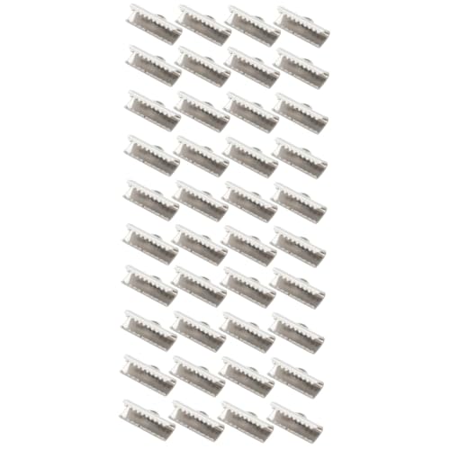 STOBOK 2sets Jewelry Making Findings Clasps for Bracelet Ribbon End Crimp Clamp Cord Ends for Jewelry 100pcs*2