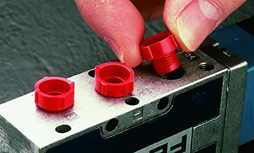 Image of Caplugs PDO-105 - PDO Series - Plastic Threaded Plugs for SAE O-Ring Ports, 1000 Pack, to Plug Thread Size 1 /2 inch - 20, High-Density Polyethylene (PE-HD), Red (99191594)
