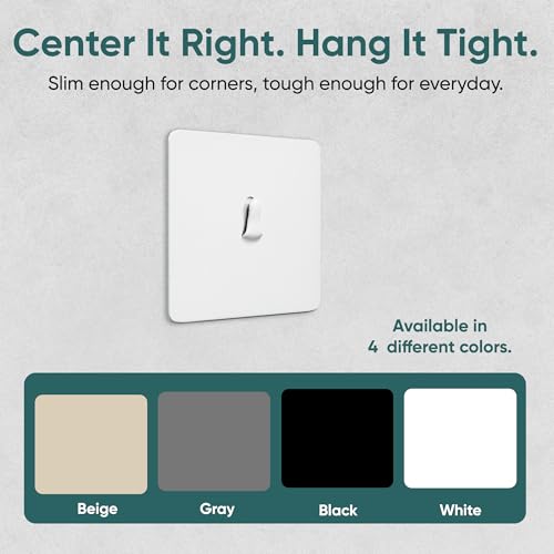 Image of Magnetic Aids Center Mount Picture Hanger, Multiple Capacities, Multiple Colors (White, 5LB)