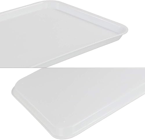 Miniatura 3 de Kekow Paquete de 4 bandejas de plástico blanco para servir comida rápida