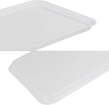 Kekow 4-Pack White Plastic Fast Food Serving Trays