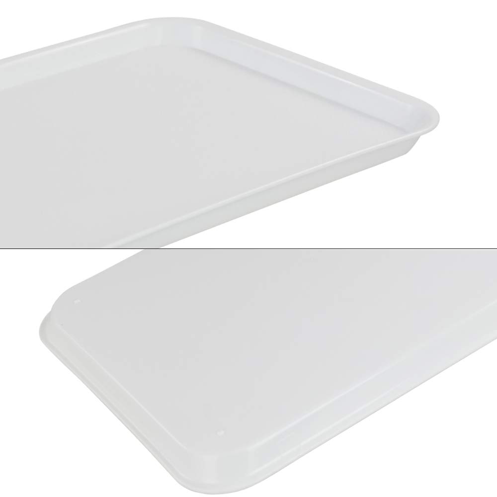 Kekow 4-pak białych plastikowych tacek do serwowania fast food