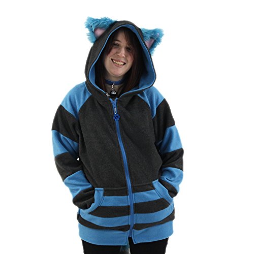 Pawstar Cheshire Cat Mew Kitty Eared Hoodie Jacket Adult Unisex - Extra Large Alternate