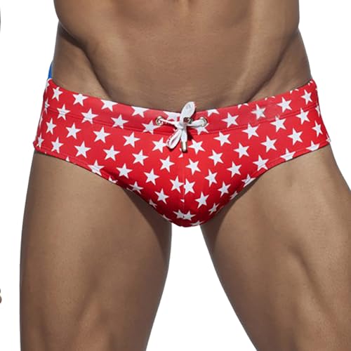 Men Fashion Casual Star Printed Brief Underwear Seductive Panties