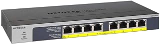 NETGEAR 8 Port PoE Switch (GS108PP) - 8 Port Gigabit Ethernet Switch with 8 x PoE+ 123W, Desktop, Wall Mount or Rackmount, and Limited Lifetime Protection