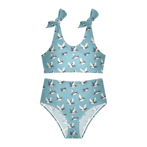 Ducks Birds Polka Dots Sky Girls Tankini Swimsuit Kids Bikini Sets 2 Pcs Bathing Suit 3T3