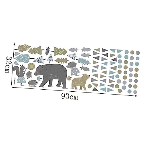Autocollants animaux de forêt Yardwe durables contre usure espace jeu - 7