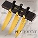 STYLED SETTINGS Custom Black & Gold Chef Knife – Personalized Engraved Kitchen Knife with Titanium-Coated Blade – Premium Gift for Home Cooks & Chefs – High-Carbon Stainless Steel - Gold Kitchen