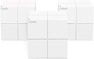 Tenda Nova Mesh WiFi System (MW6)-Up to 6000 sq.ft. Whole Home Coverage, WiFi Router and Extender Replacement, Gigabit Mesh Router for Wireless Internet, Works with Alexa, Parental Controls, 3-pack