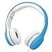 Wired Volume Limited Kids Headphones with Microphone and Music Sharing for Boys Girls Children by Agolds (Blue)