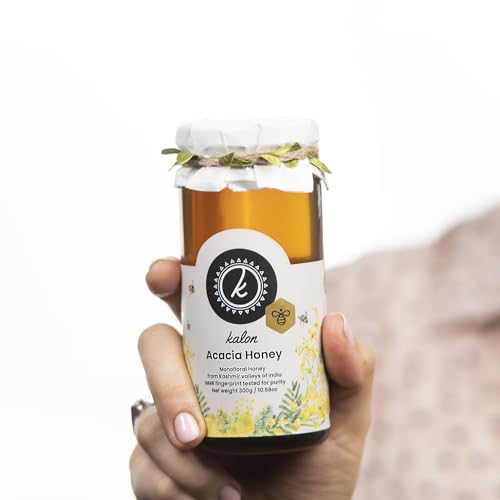 Image of KALON 100% Natural Acacia Honey | NMR Tested | No Added Sugar and Preservatives | Mild Flavour with Floral Aroma - 300 gm