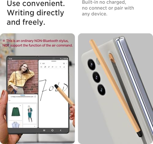 Image of TechTrendz Polycarbonate Ultra Slim Premium Case for Samsung Galaxy Z Fold 5 with Built in Compact S Pen Holder and Storage Slot (Grey)