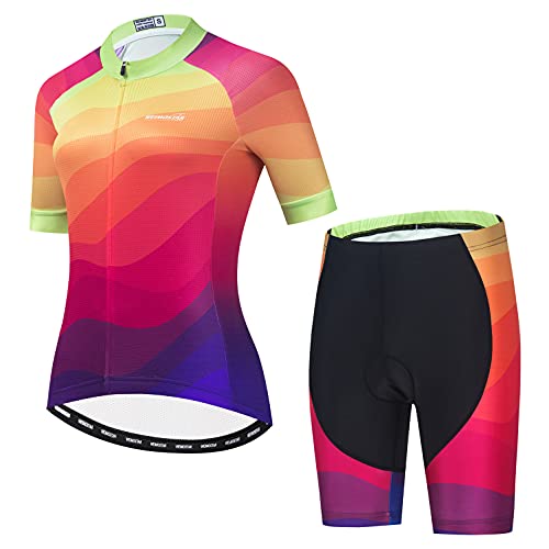 Conjunto de shorts de ciclismo feminino acolchoado para bicicleta de verão, 213, M