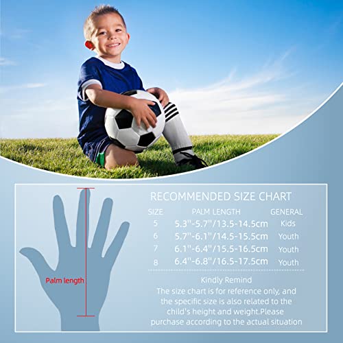 Wvvou Goalkeeper Gloves For Kids Youth, Soccer Goalie Gloves With Double Protection, Anti-Slip Soccer Gloves, Super Grip #TOP5