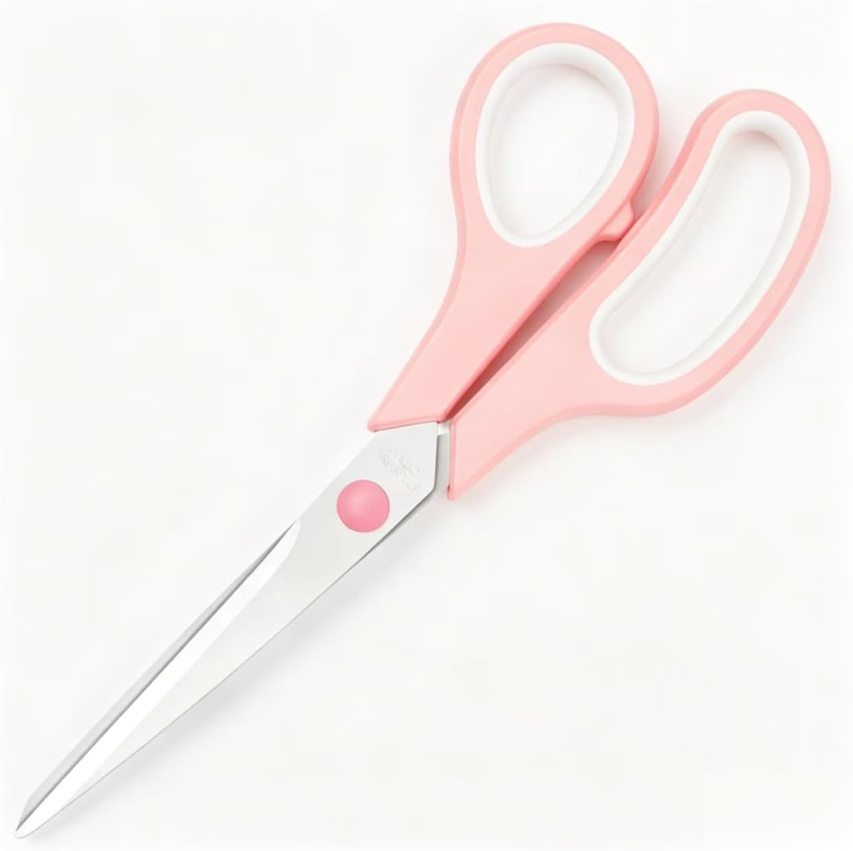 6.5 inches scissors, stainless steel blades, soft rubber handles, suitable for home, office, school, crafting and sewing, fabric,All Purpose, Pink