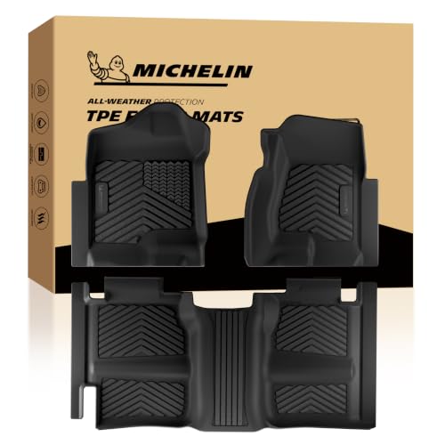 Image of Michelin Vehicle Mats for 1999-2007 Silverado /Sierra 1500 /2500 /2500HD /3500 | Extended Cab, 2007 Fit Classic Body Only, All-Weather TPE Custom Fit Liner, Premier