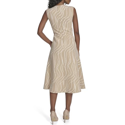 Image of Tommy Hilfiger Women's Sleeveless V-Neck A-line Midi Dress