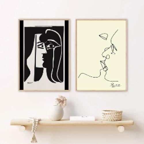 Affiche de personnages abstraits vintage Kiss 80x120 cm pour salon