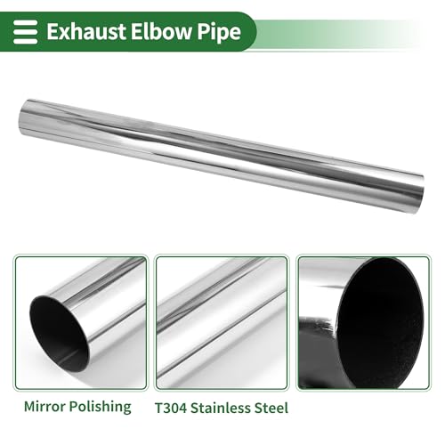 Motoforti Straight Pipe Tube 89mm/3.5" OD T304 Stainless Steel Silver Tone by Motoforti - Used condition - Image 4