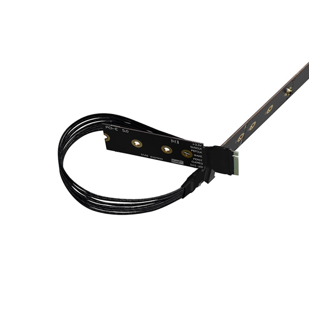 JMT M22EF-S PCIE5.0 X4 SSD Adapter Cable M.2 Mkey Extender 128Gbps Compatible with M.2 NVME 2280 22110 SSD (30CM)