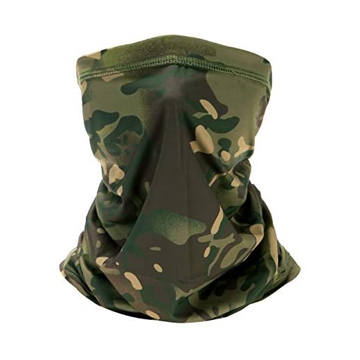 TownCat Bandana para la Cabeza, pasamontañas de protección Solar Multifuncional contra Rayos UV, Gorro elástico, redecilla Transpirable, para Acampar, Correr, Motociclismo (Camuflaje)
