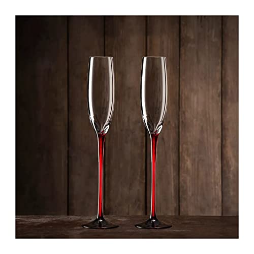 Coupes de Champagne Accueil Verres à Champagne 2 pièces créatifs grands verres mousseux mousseux verre en cristal flûte à champagne cadeau for mariage, anniversaire, noël Flûtes à Champagne ( Color :