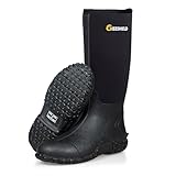 GIEESHIELD Rubber Boots for Men And Women, Waterproof Insulated Hunting & Work Boots with Steel Shank, Durable Anti-Slip Outdoor Boots for Farming, Gardening, Fishing, Mud Working(Black, Next G2 Camo)