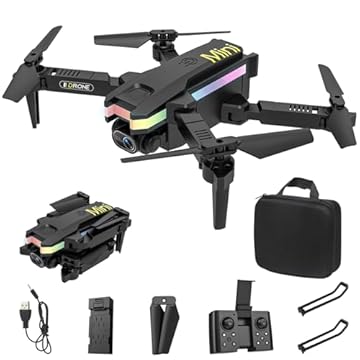 LS-XT8 Mini Drone Com Camera 1080p HD 4K FPV WiFi Remoto Drone Dobrável Quadricóptero Com Bolsa De Transporte Preto