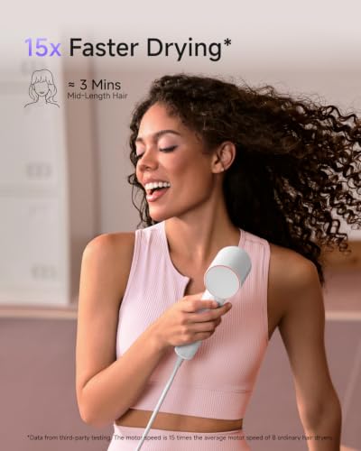 Image of Laifen Air Diffuser Hair Dryer, 15 x High-Speed Ionic Hairdryer, White