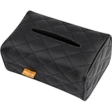 Car Tissue Holder for BMW X5 E53 E70 F15 G05/X6 E71 F16 G06/X7 G07/XM G09, Leather Strong Durable Waterproof Flexible Adjustable Chair Back Hanging Rectangular Tissue Dispenser,A