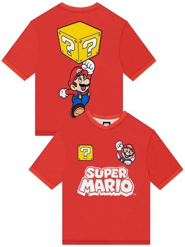 Super Mario Maglietta Ragazzo, Maglia Calcio Bambino Oversize Mario, Maglie da Calcio Bambini, Rosso 7-8 Anni