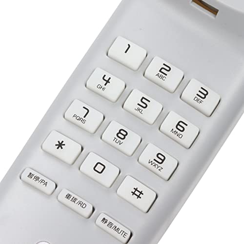 Schnurgebundenes Festnetztelefon, an der Wand Montierbares Festnetztelefon mit Betriebsanzeige, Schnurgebundenes Hoteltelefon, Wahlwiederholung der Letzten Nummer, Geräuscharm, für Büro, Hotel, Zuhaus