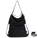 bolsos de lona para mujer ➣Dimensiones: 37 cm (14.57 ") x21 cm (8.27") x5 cm (1.97 "); correa para el hombro: 24 cm (9.45"). Puede llevar sus artículos personales como paraguas, libros, iPad, teléfono, taza de agua, billetera, maquillaje etc.