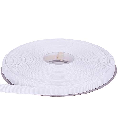 Ribest 3/8 Inch White Grosgrain Ribbon 50 Yards Per Roll For Crafts Bow Maker Wreaths Gift Wrapping Hair Accessories Wedding Birthday #TOP3