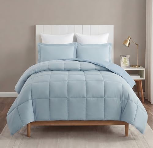 Image of HIG 3pc Blue Twin /Twin XL Bedding Comforter Set Duvet Insert Blanket
