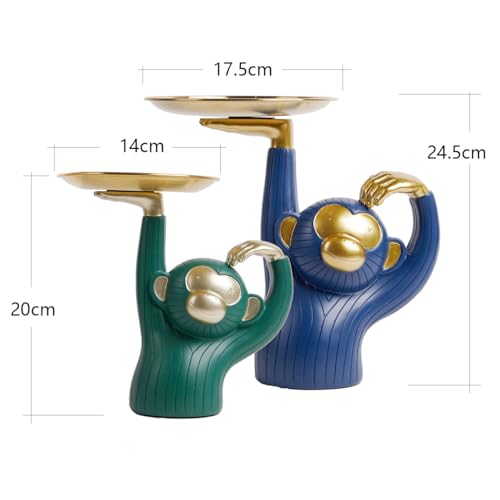 Estatua Mono con Jarro para Dulces y Galletas 8.1 pulgadas miniatura 6