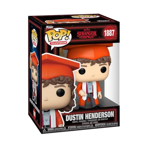 Funko POP! TV: Stranger Things Season 5 - Dustin - Graduation - Figura in vinile da collezione - Idea regalo - Prodotto ufficiale - Giocattoli per bambini e adulti