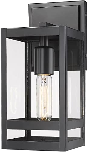 Z-Lite 596S-BK Nuri Outdoor Wall Sconce, 1-Light 100 Watts, Black