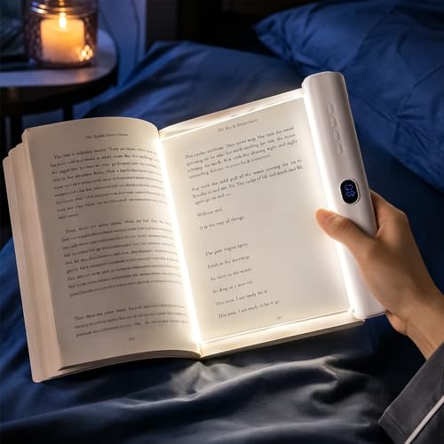 DEYOT LED Book Light and Night Light 2 in 1 3 Color Temperatures & Stepless Dimming USB Rechargeable Reading Light with Timer for Night Reading Bookish Gifts for Book Lovers