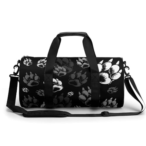Sac de sport gym Patte d'ours Noir : sac de voyage week-end de 45cm