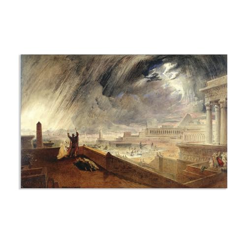 Reproduction Tableau d'Art John Martin Septième Peste Décoration Murale Premium