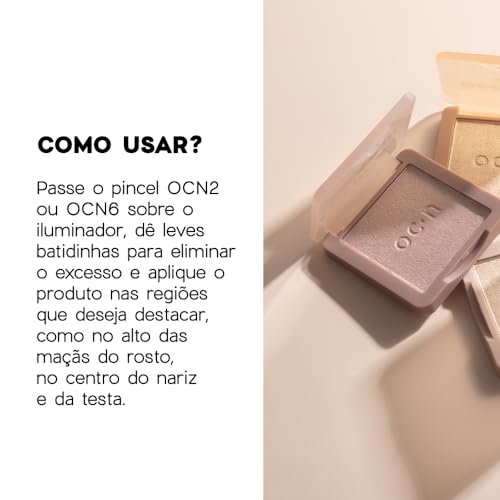 Océane Iluminador Facial Dourado - Shimmer Highlighter Gold 4You 6G