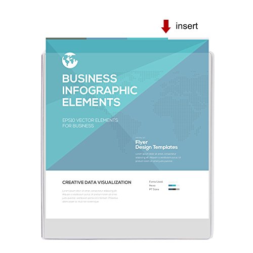 Comix-1-inch-3-Ring-Binder-Durable-Presentation-View-Binders-Holds-200-Sheets-6pack-A2130-6-White