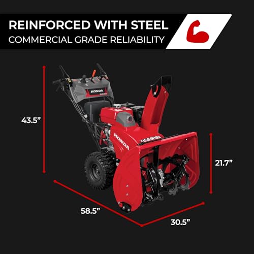 Image of Honda HSS928 28-Inch Two Stage Snow Blower with Electric Start, Pneumatic Sure-Grip Tires, Clears Up to 1900 Pounds per Minute with 52-Foot Max Throwing Distance, Self-Propelled (HSS928AAWD)