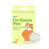 DOOBIT Cassava Cat Litter, I'm Gonna Pee, All Natural Plant-Based Ingredient, 100% Dust-Free, Super Clumping, Soft Texture, Mixable with Clay Cat Litter(5.7lb x 1pack)